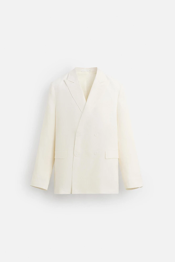 BLAZER CROISÉE 100 % LIN