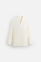 BLAZER CROISÉE 100 % LIN