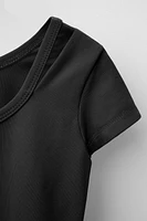 PLAIN SHORT SLEEVE BODYSUIT