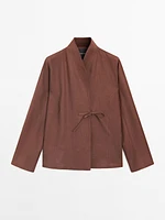 Kimono fluide 100 % lin