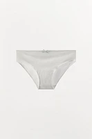POINTELLE UNDERWEAR WITH SATIN BOW