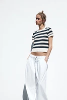 STRIPED KNIT TOP