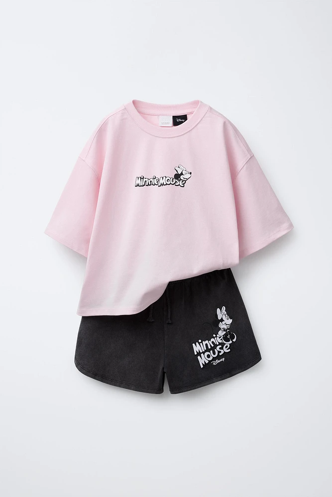 ENSEMBLE T-SHIRT ET BERMUDA MINNIE MOUSE © DISNEY