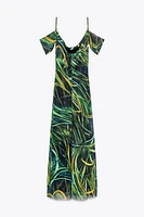 PRINTED TULLE DRESS