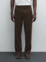 Pantalon straight rayures tennis