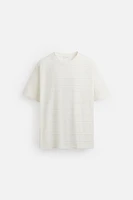 STRIPED IRREGULAR TEXTURED T-SHIRT