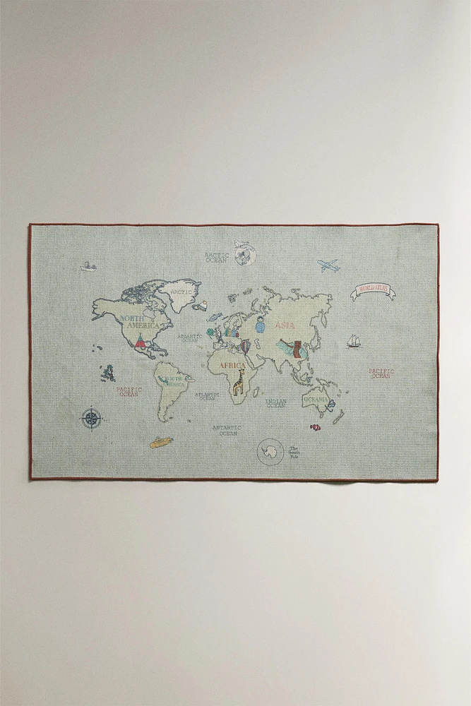 CHILDREN'S MAP AREA RUG