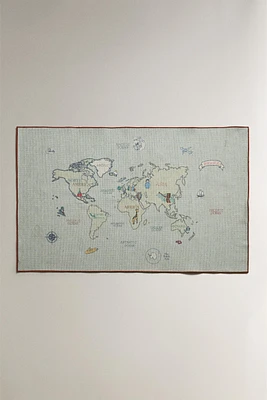 CHILDREN'S MAP AREA RUG