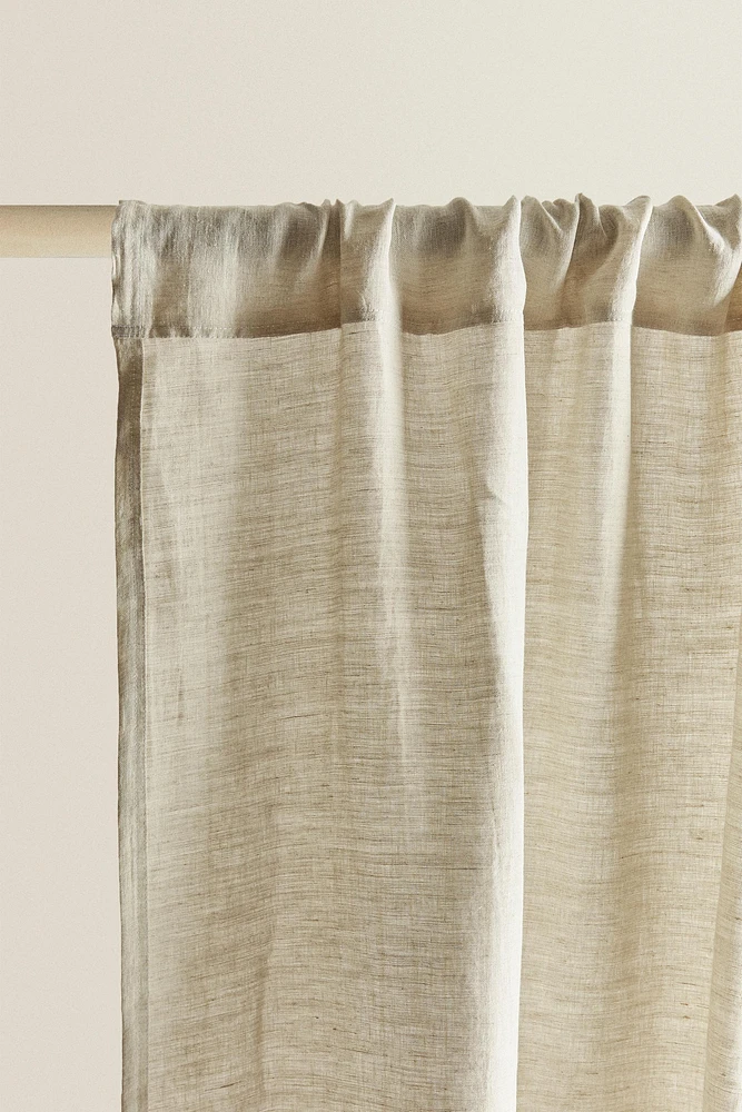 MEDIUM OPACITY FADED LINEN CURTAIN