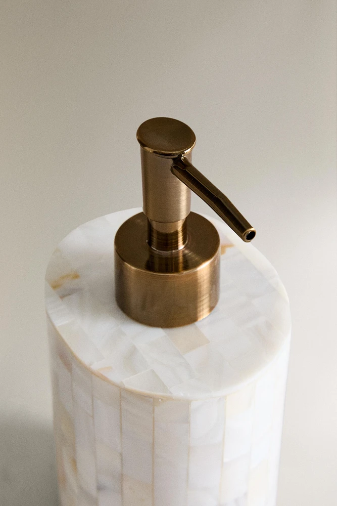 MOTHER-OF-PEARL-EFFECT SOAP DISPENSER