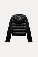 NEOPRENE EFFECT PUFFER JACKET