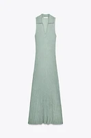 ROBE LONGUE EN MAILLE COUPÉE