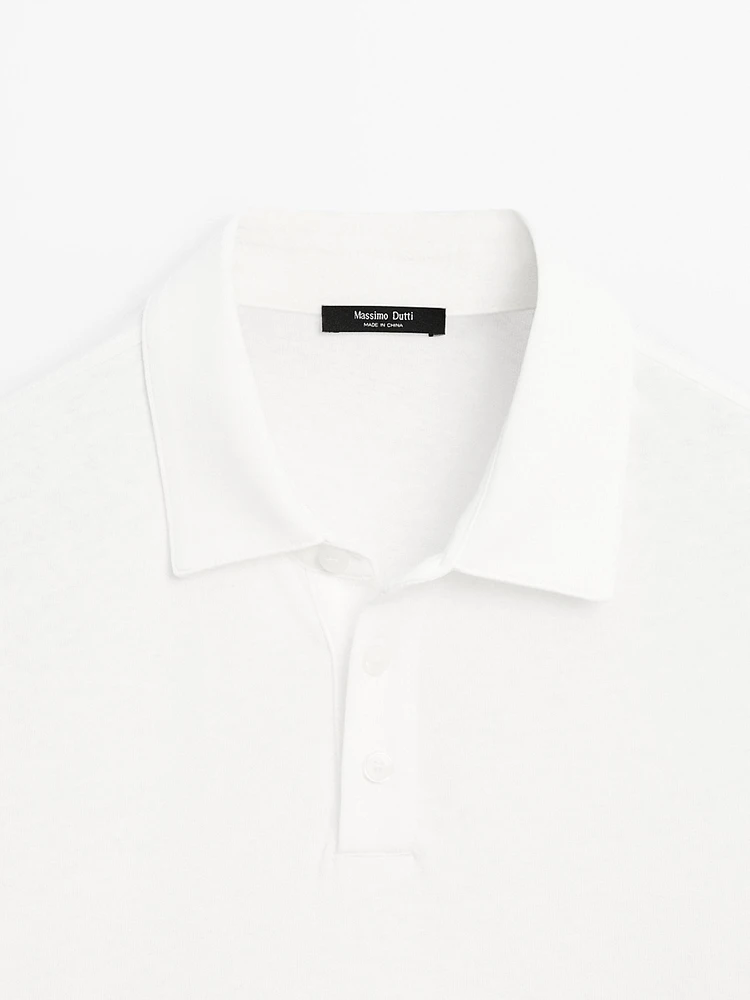 Polo manches courtes lin