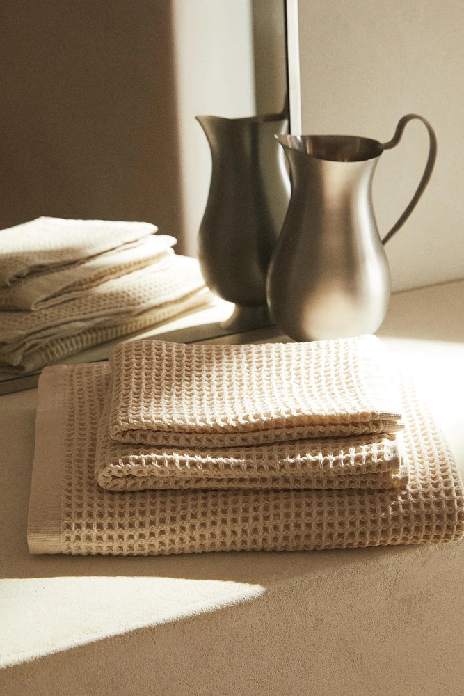 SERVIETTE DE BAIN COTON WAFFLE