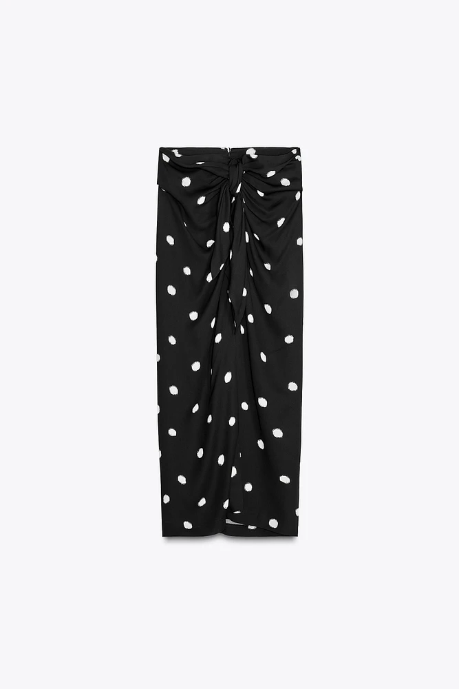 ZW COLLECTION POLKA DOT MIDI SKIRT