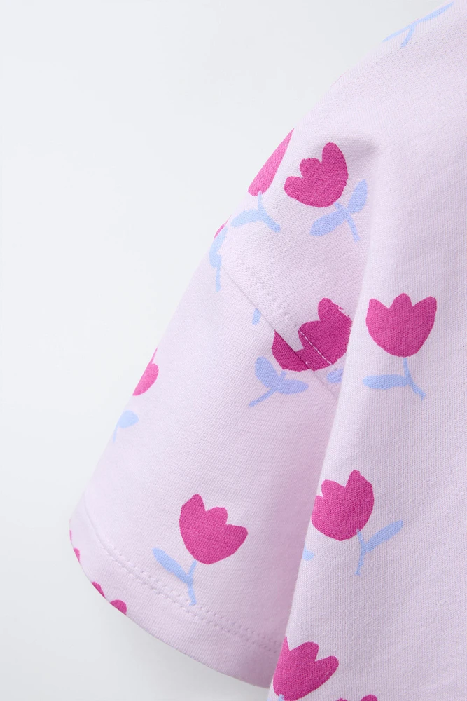 T-SHIRT IMPRIMÉ FLEURS
