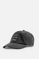 WASHED EMBROIDERY CAP