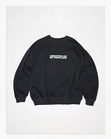 WASHED EFFECT LETTER SWEATSHIRT