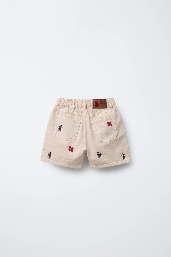 MICKEY MOUSE © DISNEY EMBROIDERED BERMUDA SHORTS