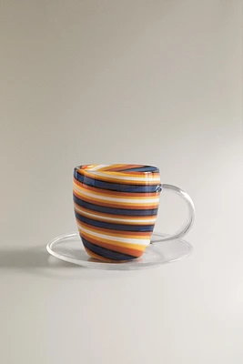TASSE SOUCOUPE BOROSILICATE SPIRALE