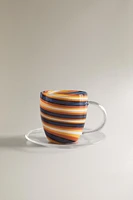 TASSE SOUCOUPE BOROSILICATE SPIRALE