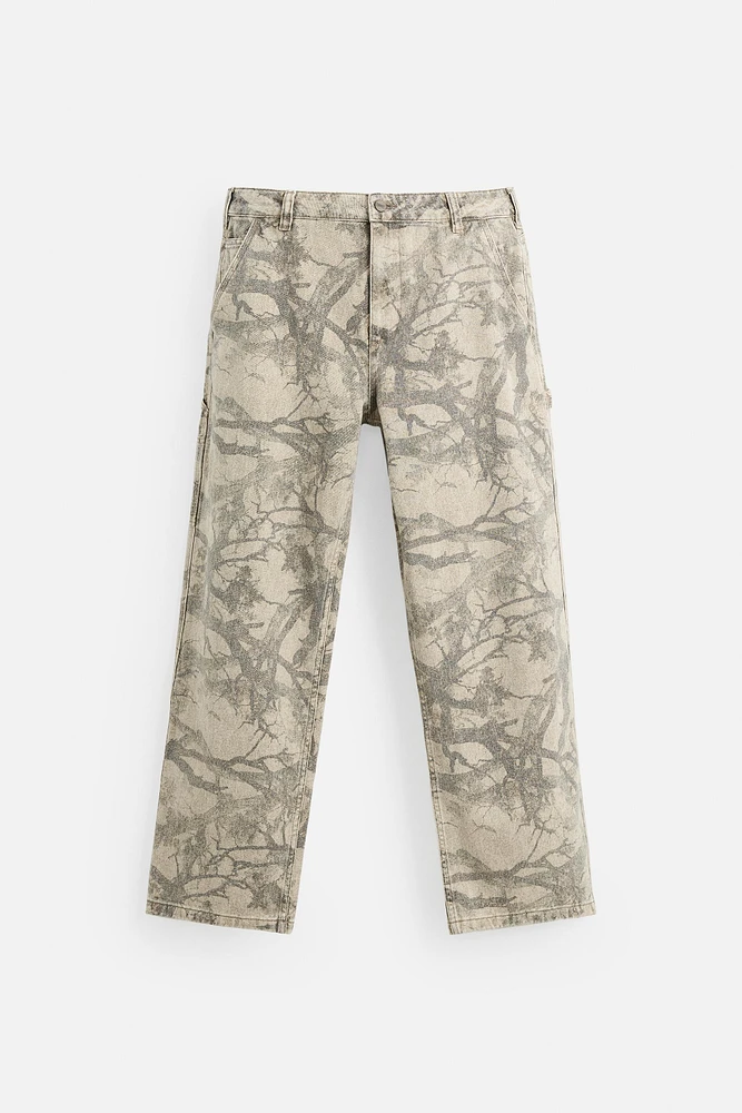 ABSTRACT PRINT CARPENTER PANTS