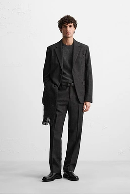 WOOL TWILL SUIT PANTS