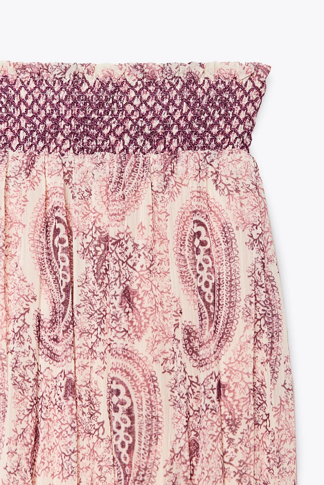 PRINTED MIDI SKIRT