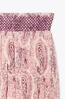 PRINTED MIDI SKIRT