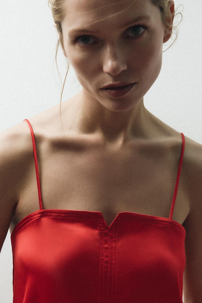 SATIN EFFECT TANK TOP