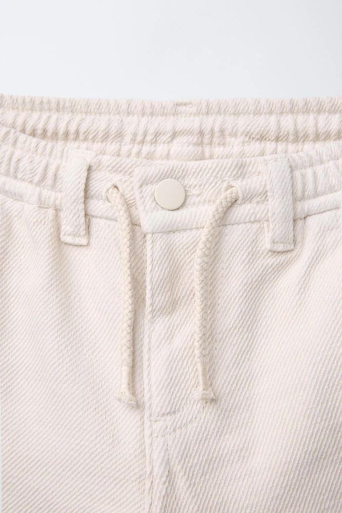 STRAIGHT LEG TWILL PANTS