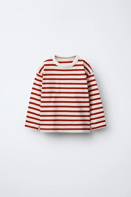 T-SHIRT BRODÉ À RAYURES