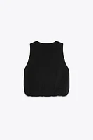 PUFFY HEM KNIT TOP