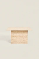 TRAVERTINE MARBLE SIDE TABLE