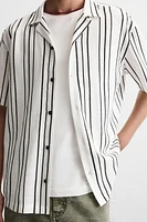 STRIPED FLOWY SHIRT