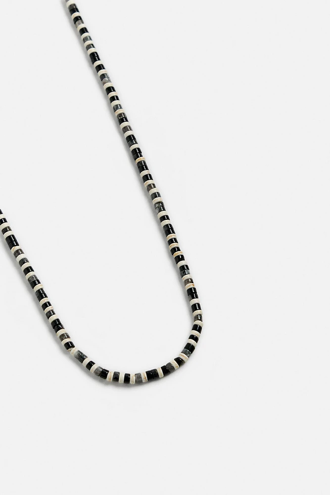 BEADED STONE NECKLACE
