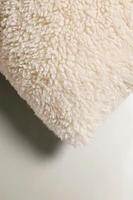 FAUX SHEARLING THROW PILLOW COVER