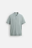 VISCOSE BLEND KNIT POLO SHIRT