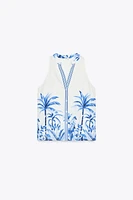 BLOUSE IMPRIMÉ TROPICAL