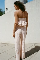 EMBROIDERED PAJAMA PANTS