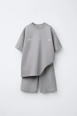 INTERLOCK T-SHIRT AND SHORTS MATCHING SET