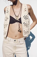 SHELL KNIT VEST
