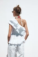 TOP ASYMÉTRIQUE BRODÉ