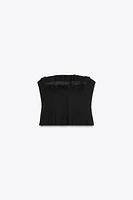 TOP BUSTIER À PLIS