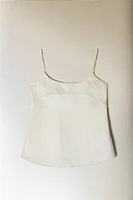 BEIGE SILK TOP