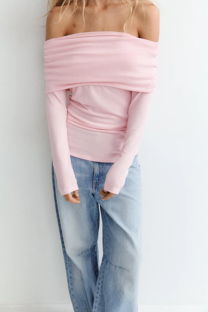 SOFT DRAPED OFF-THE-SHOULDER TOP