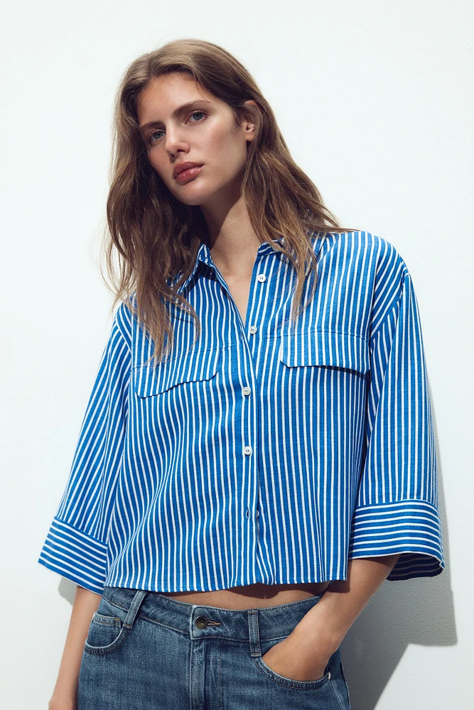 CHEMISE RAYURES AVEC LIN