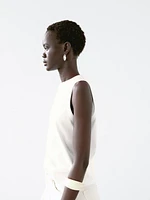 Top sans manches 100 % coton