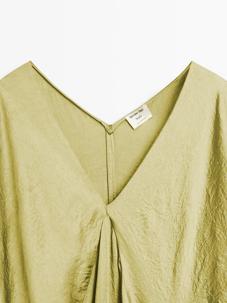 Robe kimono fluide satinée - STUDIO