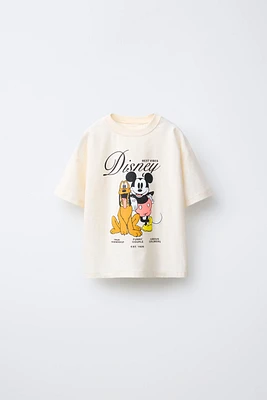 MICKEY MOUSE AND PLUTO © DISNEY PRINT T-SHIRT